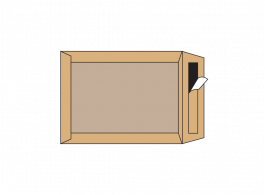Akte enveloppen Bordrug kraft bruin 120 g/m² 190 x 250 mm strip