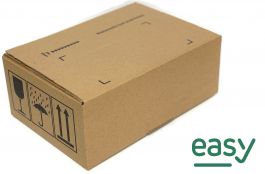Easy box 230 x 160 x 80 mm met dubbele strip bruin