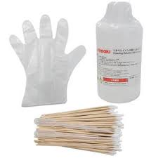 Mimaki Solvent Cleaning Solution Kit (200 ml bottle, cotton swabs, gloves)