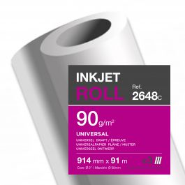 Clairefontaine inkjet rollen wit 90 g/m² 914 mm x 91 M 50 mm