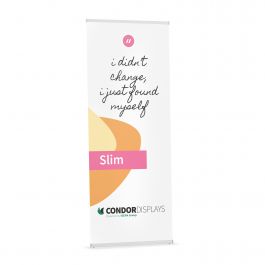 Slim L-banner 80x200  (carrying bag with round carton)
