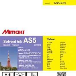 Mimaki AS5 inkt Yellow 2L Bulk (AS5-Y-2L)