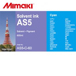 Mimaki AS5 inkt Cyan 600ml (AS5-C-60)