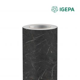Igepa Newdeco Wallfilm Marble zwart DMB1300 1220 mm x 50 M