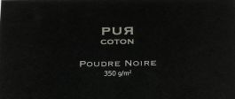 Pur Coton poudre noire 350g/m² 700 x 1000 mm LL