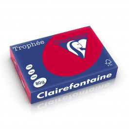 Clairefontaine Trophee intensief 80 g/m² kersenrood 1782 210 x 297 mm LL