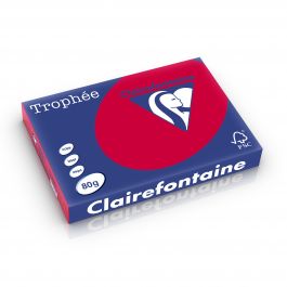 Clairefontaine Trophee intensief kersenrood 80 g/m² 297 x 420 mm BL 1895