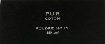 Pur Coton poudre noire 350g/m² 700 x 1000 mm LL